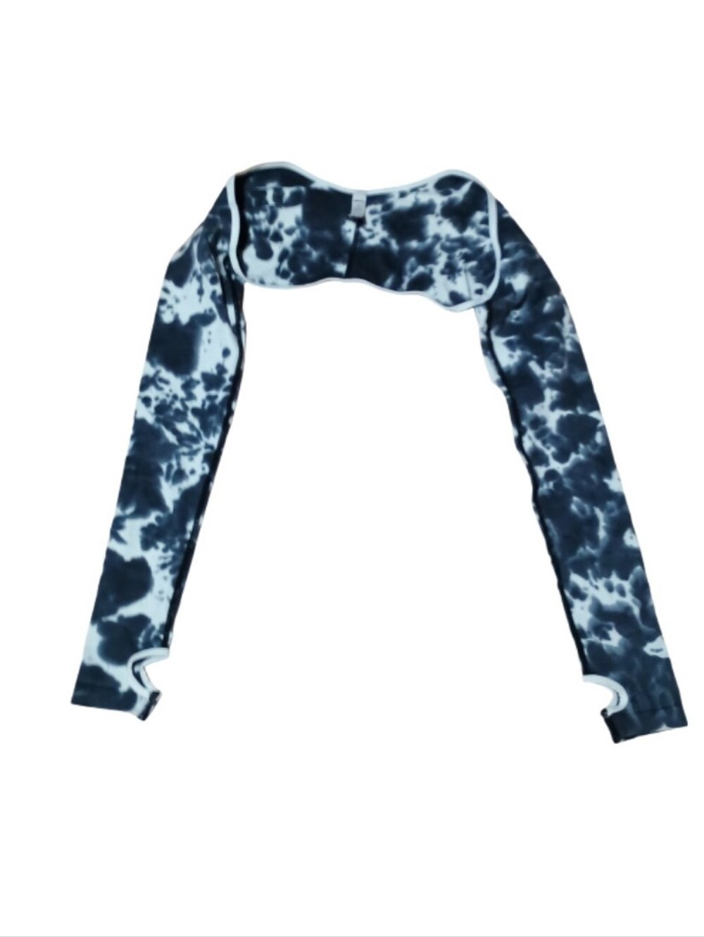 Nova Sport XS Tie-Dye Knit Arm Warmer in Navy and White